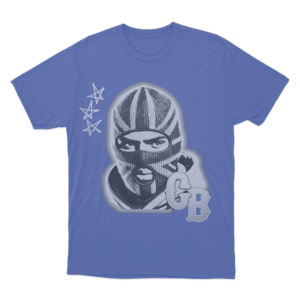 Balaclava Print Unisex T Shirt Blue