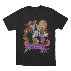 Chris Brown Anime Unisex T Shirt Black