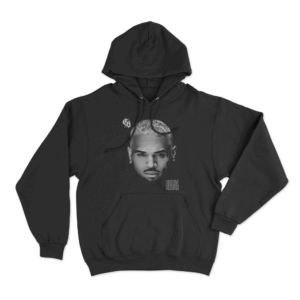 Chris Brown Face Unisex Hoodie Black