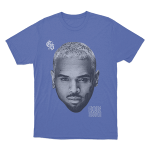 Chris Brown Face Unisex T Shirt Blue